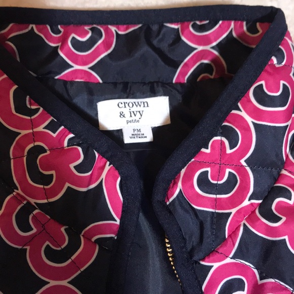 NWOT Crown & Ivy Chain Link Puffer Vest - Picture 4 of 6